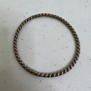 Mexico Bangle Twist Swirl Bracelet‎ Silver Tone Rope Thin